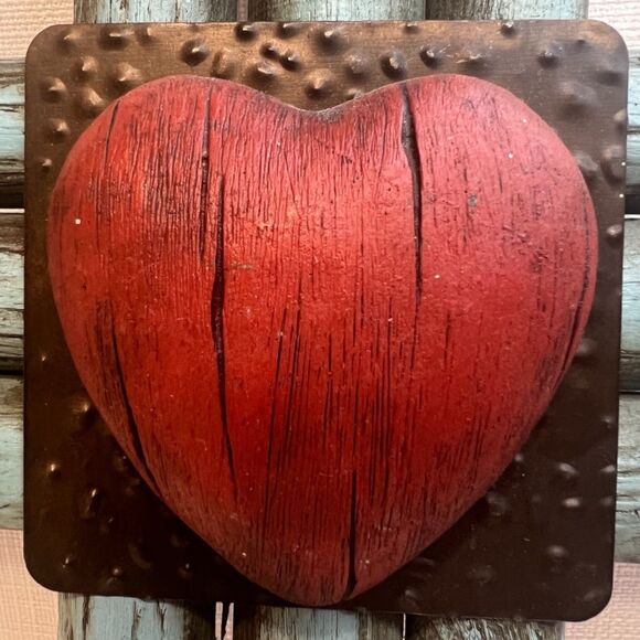 Rustic Wood 16″ Wall Cross Red Heart Accent Farmhouse Southwest Home Decor - Picture 8 of 8